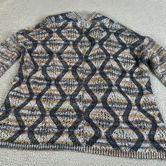 Soft Surrounding Cardigan Sweater Women PXL Gray Brown Wool Blend Open Front - Picture 8 of 12